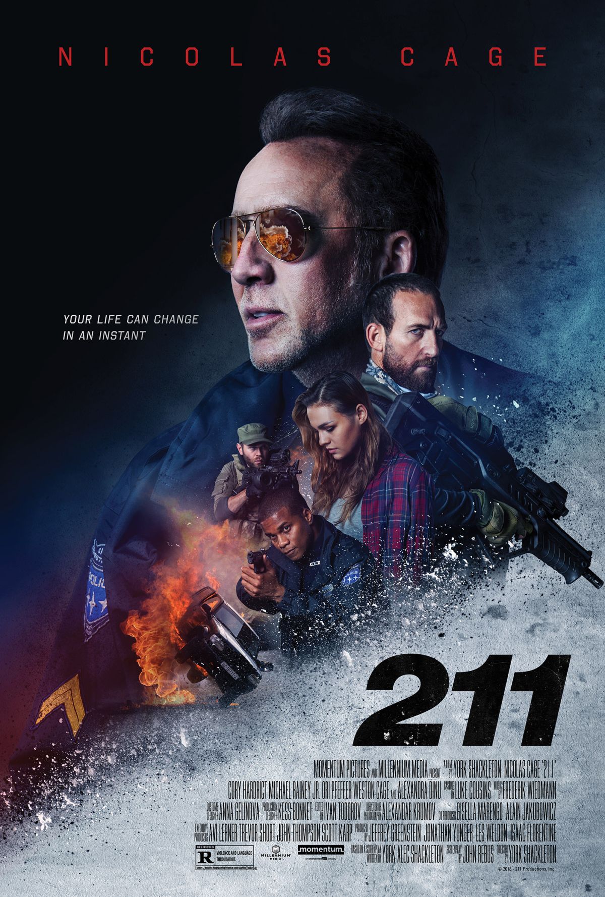 Poster and trailer for action thriller 211 starring ...