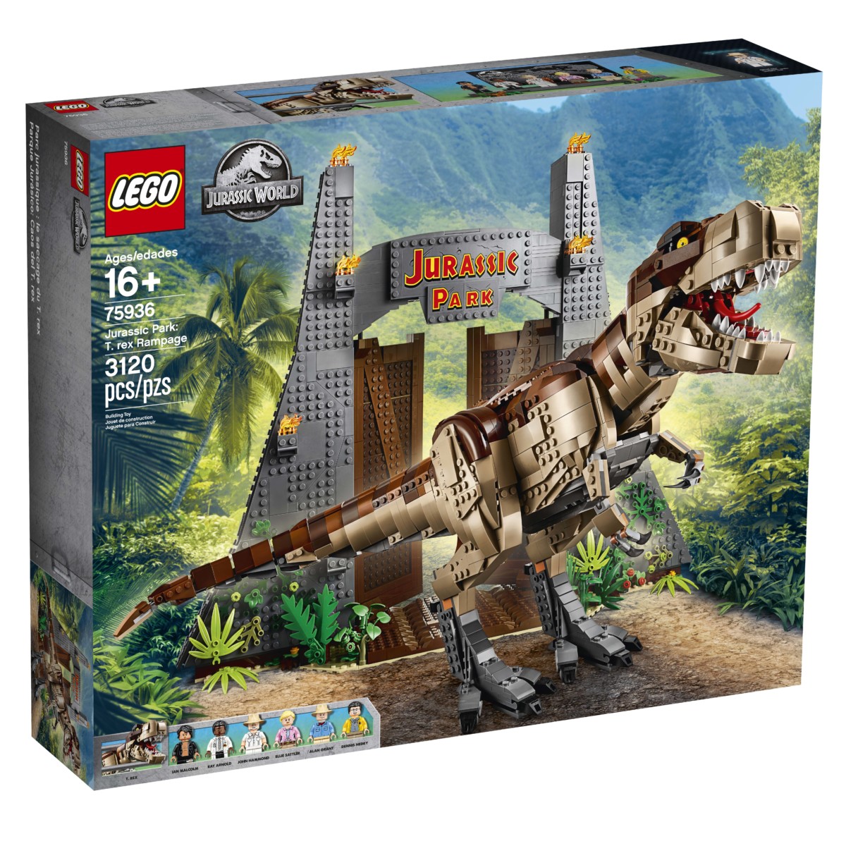 LARGE Dinosaurs Jurassic World Fallen Kingdom Rex Tyrannosaurus Building LEGO UK 