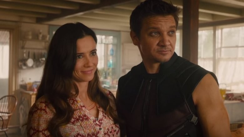Hawkeye with his wife Laura Barton in Age of Ultron