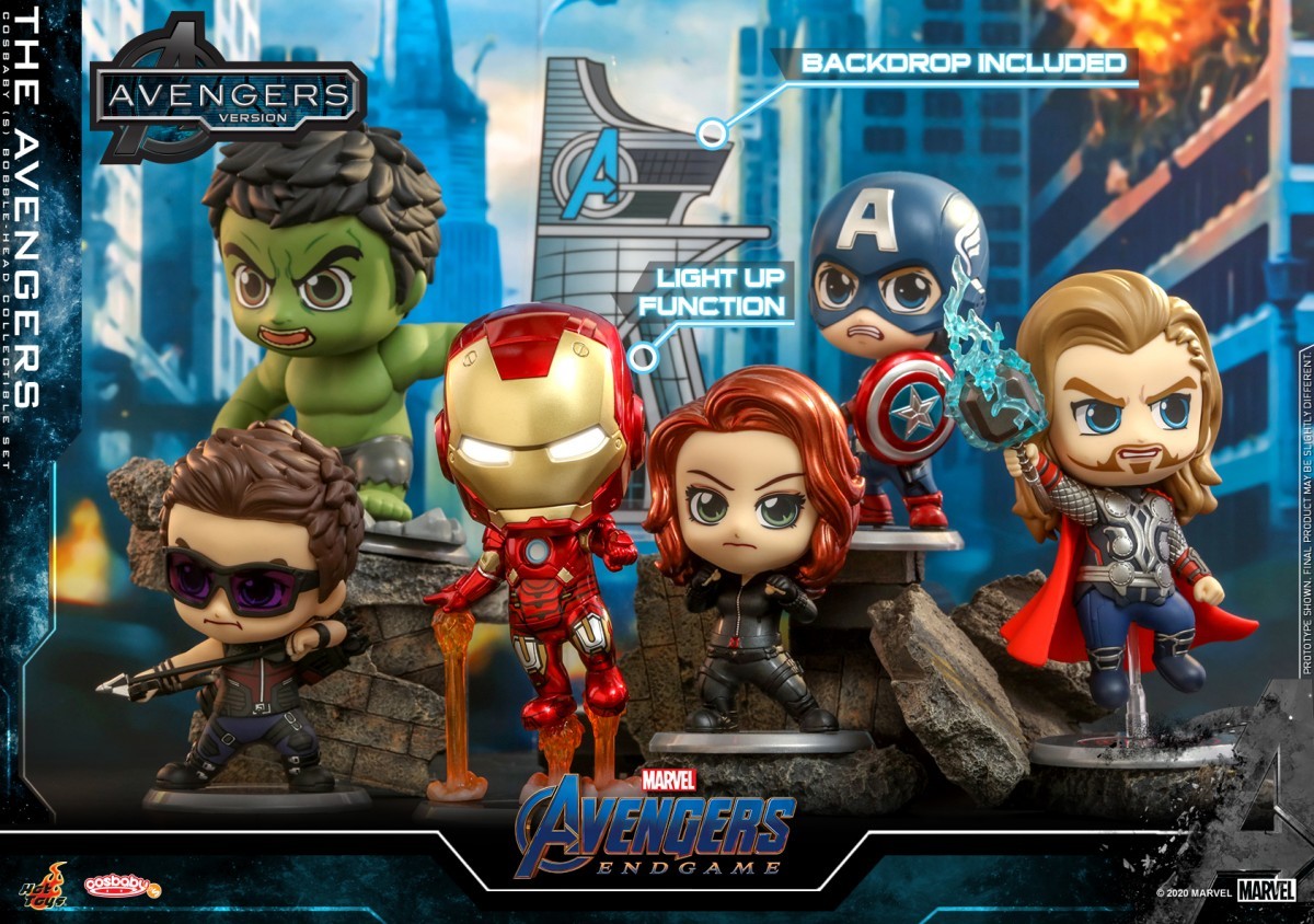 Details about   Hot Toys Marvel Cosbaby Super Hero Dolls Avengers Endgame Bobble-Head Figure 